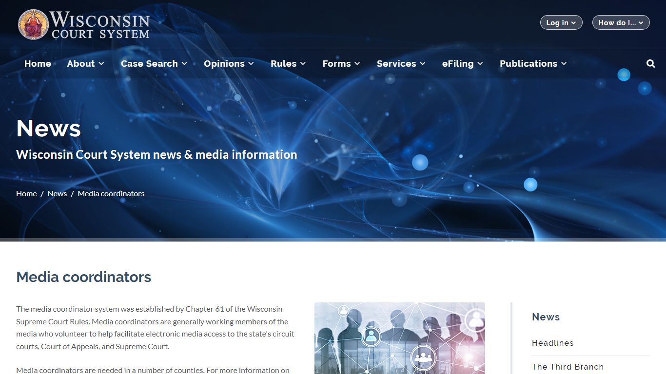 Wisconsin Court System - Media information - coordinators list